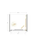 Душевая дверь Cezares Lux 100 LUX-B-FS-1-100-C-BORO профиль Брашированное золото стекло прозрачное