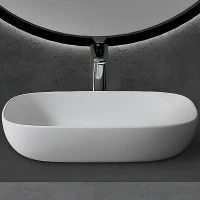 Раковина-чаша Abber Stein 60 AS2620 Белая матовая искусственный камень (литьевой мрамор) накладная