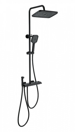 Душевая система Wonzon &amp; Woghand Muse WW-B4132-A-MB с термостатом цвет Черный матовый