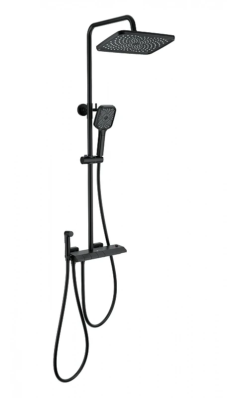 Душевая система Wonzon & Woghand Muse WW-B4132-A-MB с термостатом цвет Черный матовый