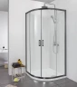 Душевой уголок Aquatek 90х90 AQ ARI RO 09020BL профиль Черный стекло прозрачное