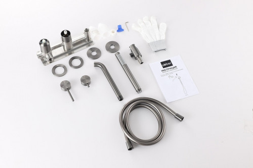 Смеситель для ванны Abber Wasser Kreis 316 AF8130BGG цвет Оружейная сталь брашированная