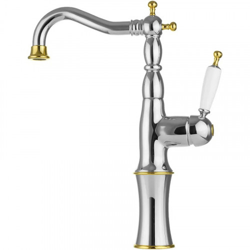 Смеситель для раковины Migliore Oxford 19157 Хром Золото латунь