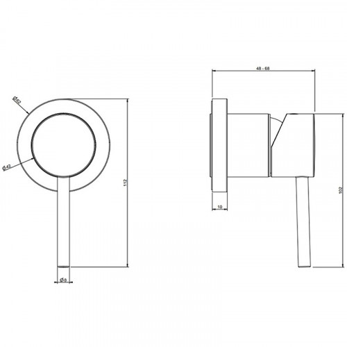 Смеситель для душа Gessi Emporio Via tortona 19712#031 Хром латунь встраиваемый