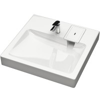 Раковина Reflection Kappa 60 RX6060KA на стиральную машину Белая искусственный камень (литьевой мрамор) подвесная, на стиральную машину