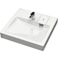 Раковина Reflection Kappa 60 RX6060KA на стиральную машину Белая искусственный камень (литьевой мрамор) подвесная, на стиральную машину