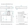 Раковина Reflection Kappa 60 RX6060KA на стиральную машину Белая искусственный камень (литьевой мрамор) подвесная, на стиральную машину