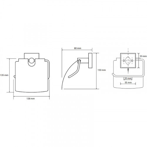 Держатель туалетной бумаги Bemeta Beta 132112012 с крышкой Хром