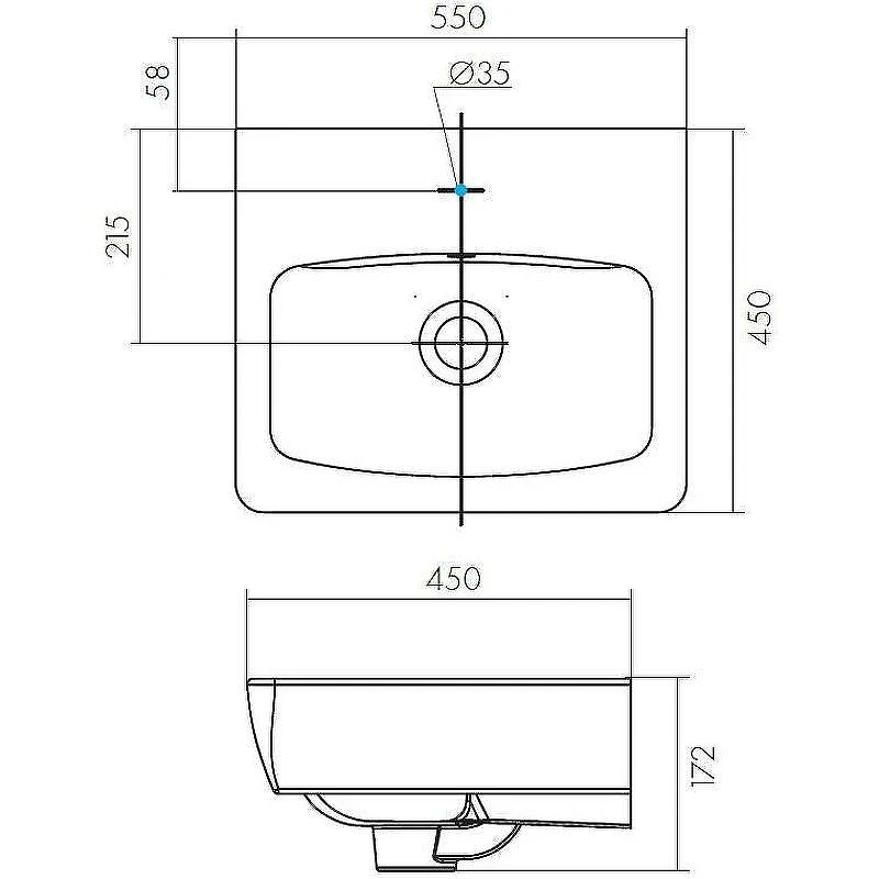 Раковина Aquaton Santek Нео 55 1WH302185 Белая