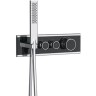 Смеситель для душа Teska Shine SH2002 с термостатом Хром Черное стекло