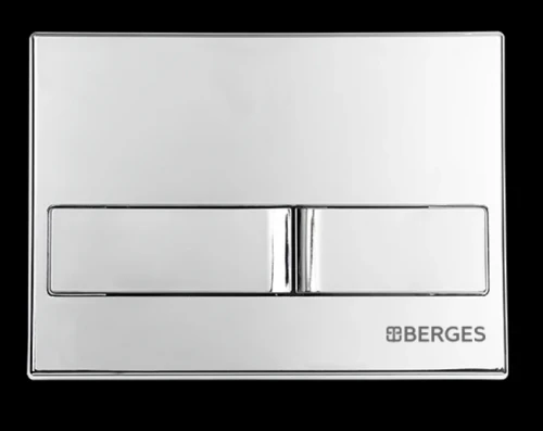 Комплект унитаза с инсталляцией Berges Ego Rimless 043231 с сиденьем Микролифт и клавишей смыва Хром фарфор подвесной