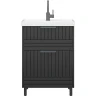 Тумба под раковину Corozo Терра 60 SD-00001324 Графит матовый МДФ / ЛДСП