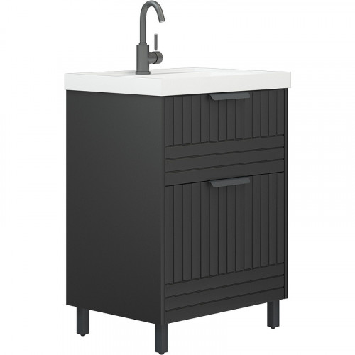 Тумба под раковину Corozo Терра 60 SD-00001324 Графит матовый МДФ / ЛДСП