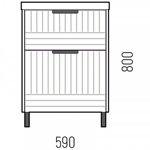 Тумба под раковину Corozo Терра 60 SD-00001324 Графит матовый МДФ / ЛДСП