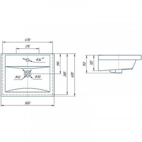 Раковина Onika Kirovit Фостер 50 4630055557578 Белая