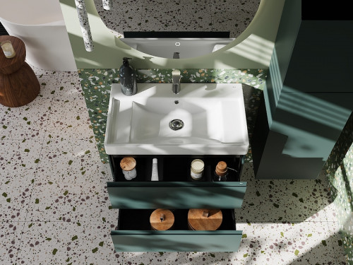 Тумба под раковину Roca Ona 80 A857630513 подвесная Зеленая матовая