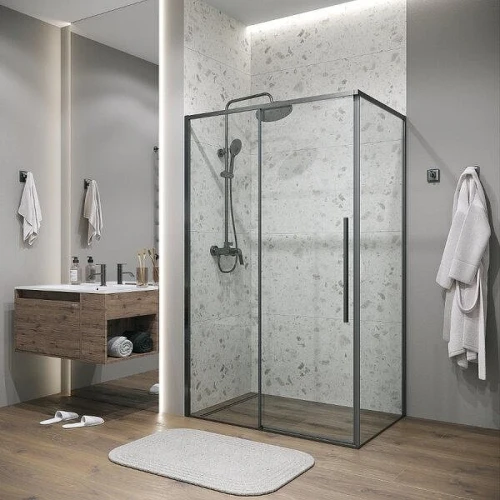 Душевой уголок Grossman Galaxy 120x100 120.K33.01.1210.42.00 профиль Графит сатин стекло прозрачное