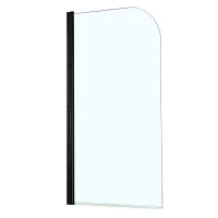 Шторка на ванну Azario Merrit 80 AZ-NF6211 800 BLACK профиль Черный стекло прозрачное