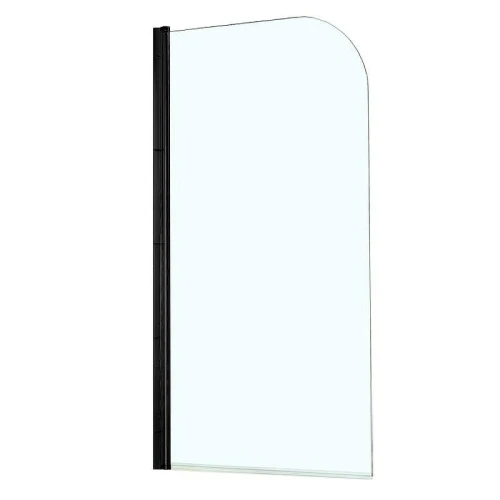 Шторка на ванну Azario Merrit 80 AZ-NF6211 800 BLACK профиль Черный стекло прозрачное