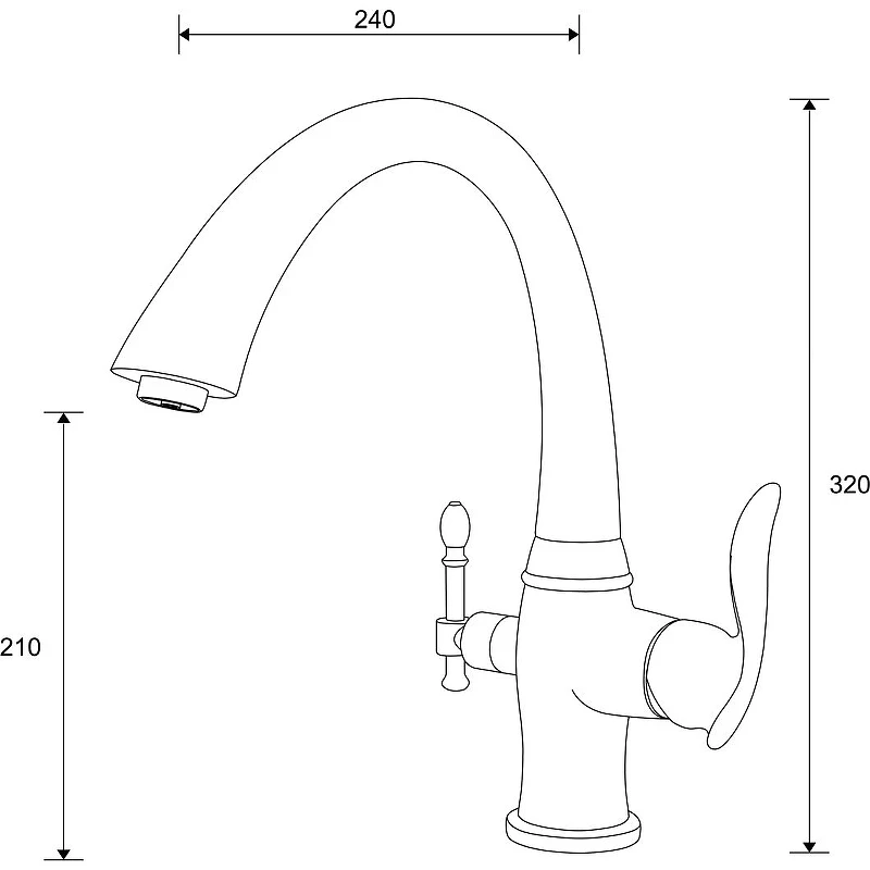 Смеситель для кухни ZorG Sanitary ZR340YF Хром