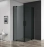 Душевой уголок Cezares Slider 100x80 SLIDER-AH-2-70/80-90/100-GRIGIO-NERO профиль Черный матовый стекло тонированное