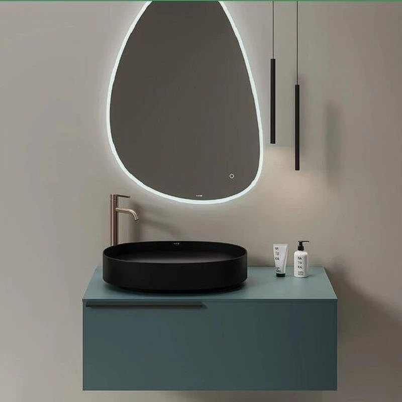 Раковина накладная Kludi Resa O 60 58CW2039 цвет Черный матовый
