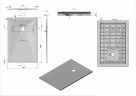 Душевой поддон из искусственного камня Vincea 120x80 VST-4SR8012G+Vsph-D132 Серый
