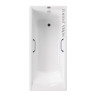 Чугунная ванна Vinsent Veron Devon 175x70 VDV1757045H/VH0012CH цвет Белый с квадратными хромированными ручками