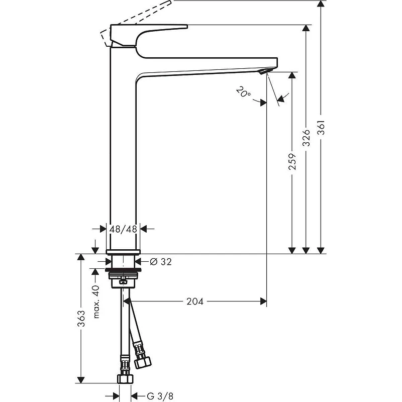 Смеситель для раковины Hansgrohe Metropol 32512140 Шлифованная бронза латунь