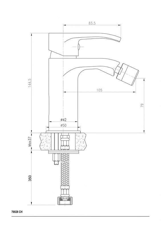 Смеситель для биде Ceramicanova A.V.O 70028CH