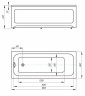 Акриловая ванна Aquatek Eco-friendly Мия 180x80 MIY180-0000001 без панелей, каркаса и слив-перелива