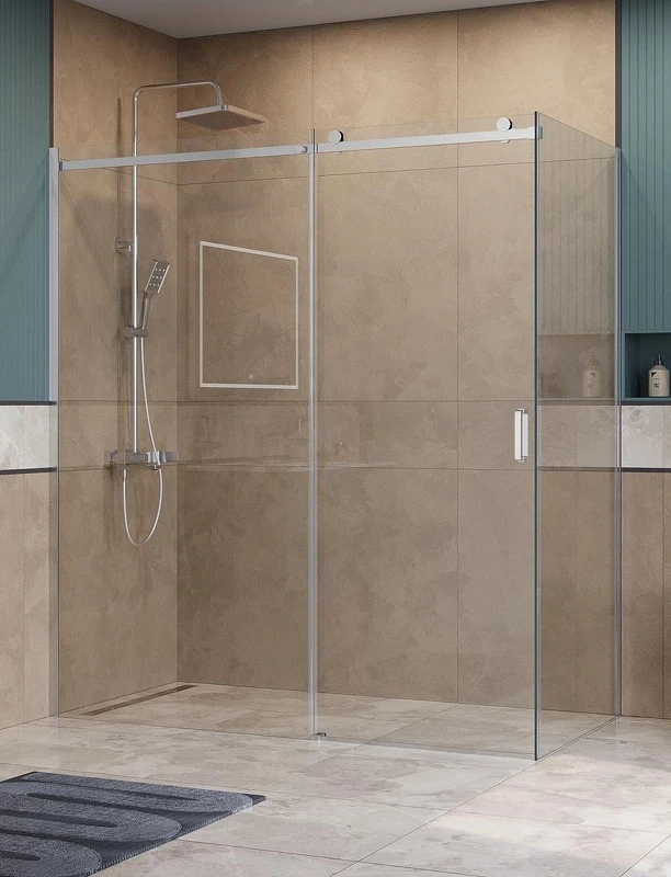 Душевой уголок BelBagno Soft Close-2 180x80 SOFT_CLOSE-2-AH-1-180/80-C-Cr профиль Хром стекло прозрачное