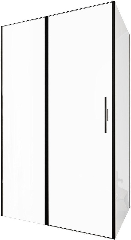 Душевой уголок Allen Brau Priority 120x90 3.31033.BBA+3.31045.BBA цвет профиля Черный браш стекло прозрачное