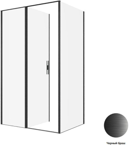 Душевой уголок Allen Brau Priority 120x90 3.31033.BBA+3.31045.BBA цвет профиля Черный браш стекло прозрачное