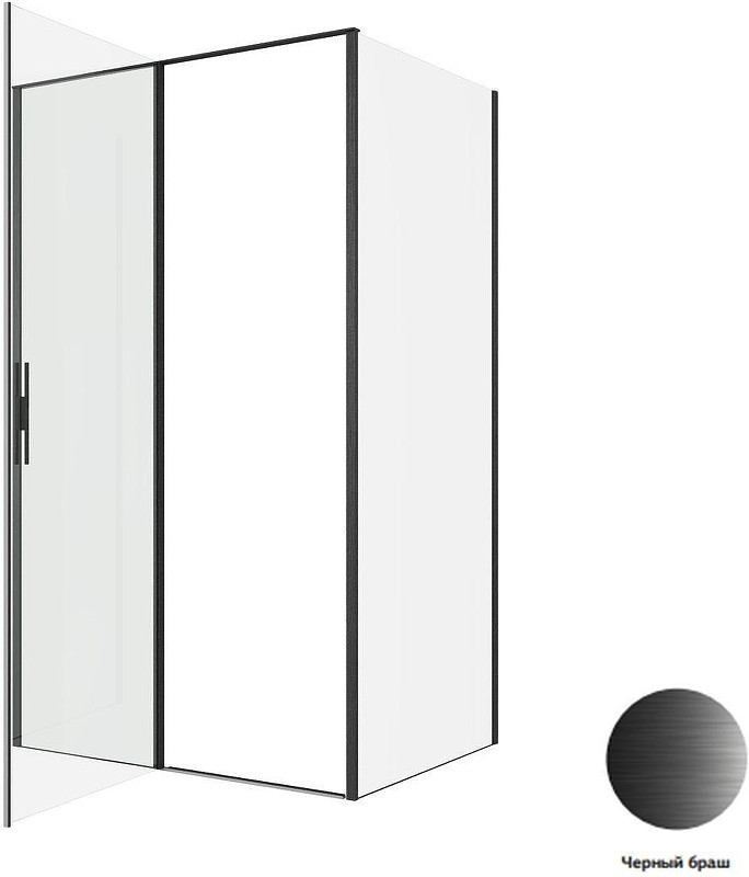 Душевой уголок Allen Brau Priority 120x90 3.31033.BBA+3.31045.BBA цвет профиля Черный браш стекло прозрачное