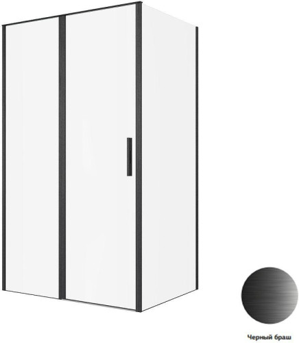 Душевой уголок Allen Brau Priority 120x90 3.31033.BBA+3.31045.BBA цвет профиля Черный браш стекло прозрачное