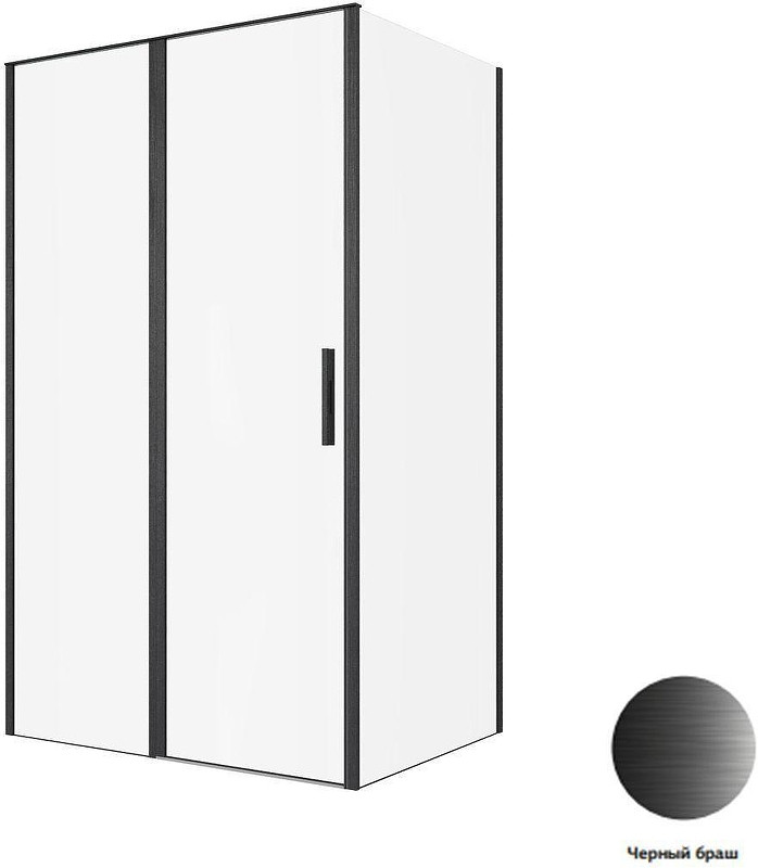 Душевой уголок Allen Brau Priority 120x90 3.31033.BBA+3.31045.BBA цвет профиля Черный браш стекло прозрачное
