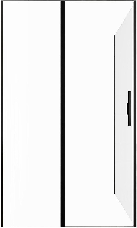 Душевой уголок Allen Brau Priority 120x90 3.31033.BBA+3.31045.BBA цвет профиля Черный браш стекло прозрачное
