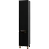 Шкаф пенал Brevita Enfida 35 L ENF-05035-020L Черный матовый МДФ / ЛДСП