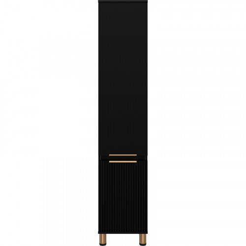 Шкаф пенал Brevita Enfida 35 L ENF-05035-020L Черный матовый МДФ / ЛДСП