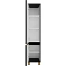 Шкаф пенал Brevita Enfida 35 L ENF-05035-020L Черный матовый МДФ / ЛДСП
