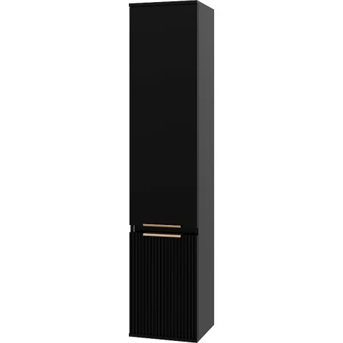 Шкаф пенал Brevita Enfida 35 L ENF-05035-020L Черный матовый МДФ / ЛДСП