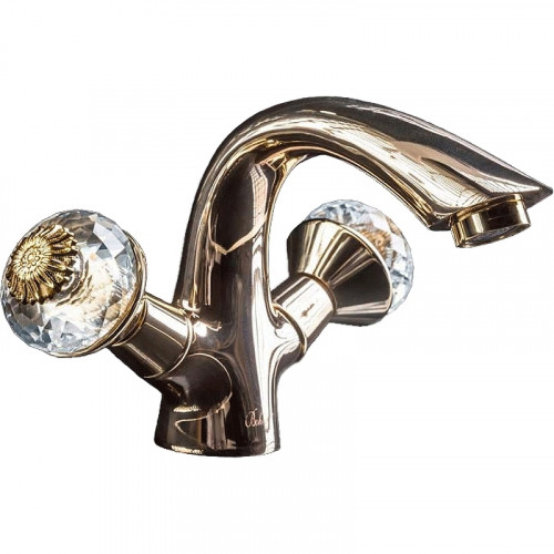 Смеситель для раковины Boheme Flora 291-FL Золото латунь