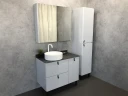 Зеркальный шкаф Comforty Сорренто 90 00-00001968 Светло серый МДФ / ЛДСП, стекло
