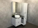 Зеркальный шкаф Comforty Сорренто 90 00-00001968 Светло серый МДФ / ЛДСП, стекло