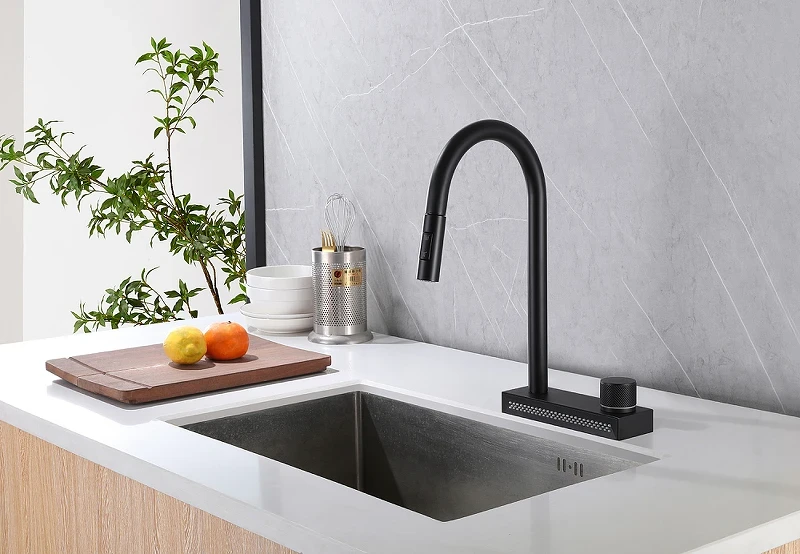 Смеситель для кухни Abber Wasser Kreis AF8114B Черный матовый