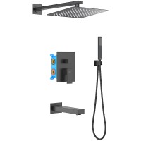 Душевая система Aquatek Либра AQ1673MB Черная матовая латунь встраиваемый