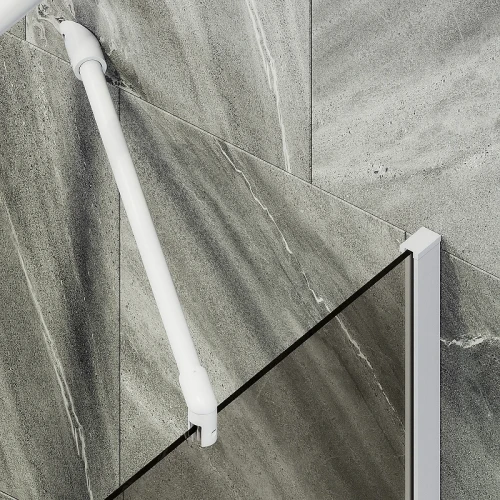 Шторка на ванну Maybah Glass MGV-70-1ш 800x1400 в широком профиле Белый стекло бронзовое