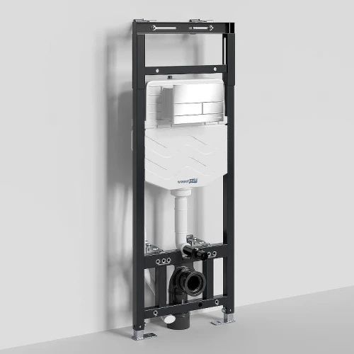 Инсталляция WasserKRAFT Alme 15TLT.010.ME.CH04 для унитаза с клавишей смыва Хром