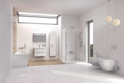 Шкаф пенал Ravak SB Chrome 39 R X000000967 подвесной Капучино Белый МДФ / ЛДСП